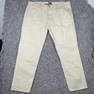 EDWIN Heavy Twill Carpenter Pants Men's Size 38 Waist Whisper White Utility Work